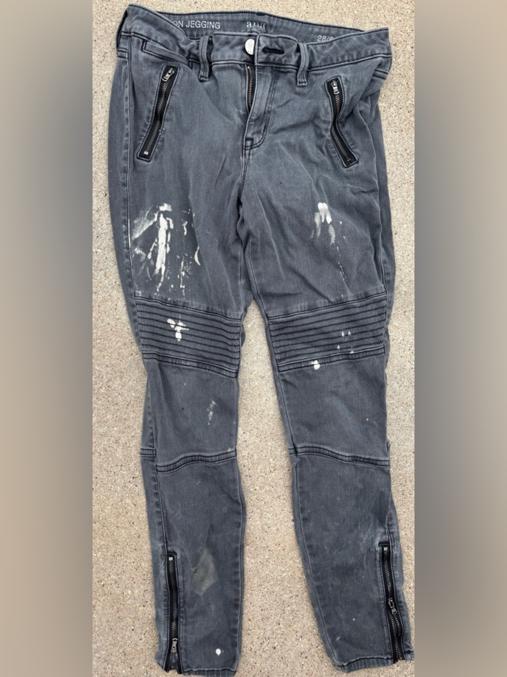 Bleach-Marked Moto Jeans | One-of-One
Workwear Distress